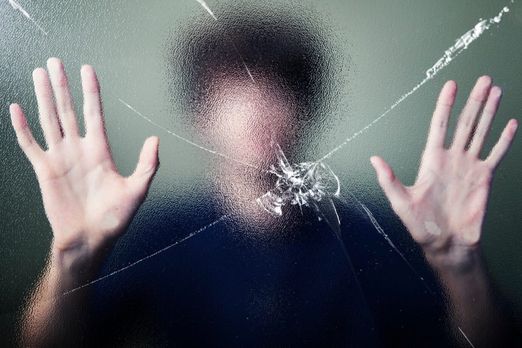 anonymous man with cracked glass effect 53876 126594